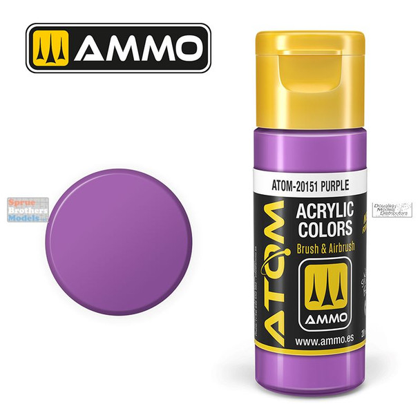 AMMAT20151 AMMO by Mig ATOM Acrylic Paint -  Purple FS37142 - RAL4008 (20ml)