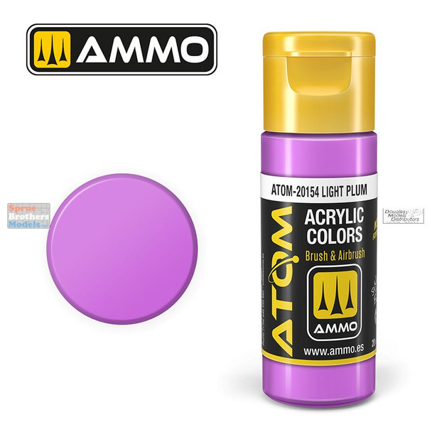 AMMAT20154 AMMO by Mig ATOM Acrylic Paint -  Light Plum (20ml)