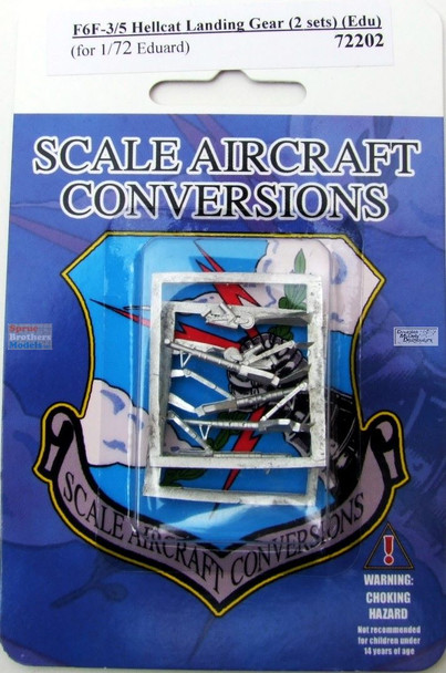 SAC72202 1:72 Scale Aircraft Conversions - F6F-3 F6F-5 Hellcat Landing Gear (EDU kit)