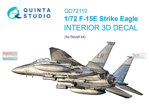 QTSQD72110 1:72 Quinta Studio Interior 3D Decal - F-15E Strike Eagle (REV kit)