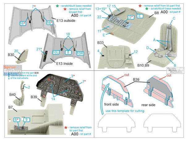 QTSQD35114 1:35 Quinta Studio Interior 3D Decal - Mi-4 Hound (TRP kit)