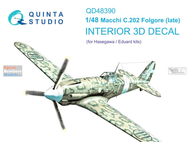 QTSQD48390 1:48 Quinta Studio Interior 3D Decal - Mc.202 Folgore Late (HAS/EDU kit)