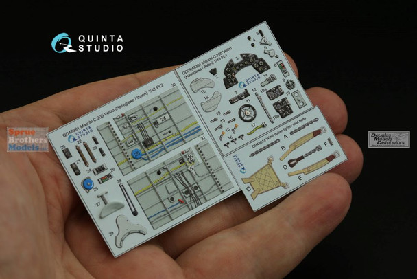 QTSQD48391 1:48 Quinta Studio Interior 3D Decal - Mc.205 Veltro (HAS/ITA kit)