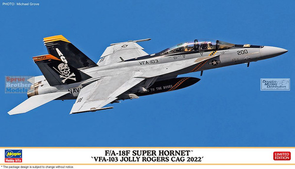 HAS02458 1:72 Hasegawa F-18F Super Hornet 'VFA-103 Jolly Rogers CAG 2022'