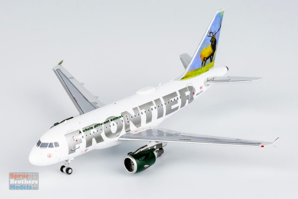 NGM48010 1:400 NG Model Frontier Airlines Airbus A318-100 Reg #N802FR 'Montana the Elk' (pre-painted/pre-built)