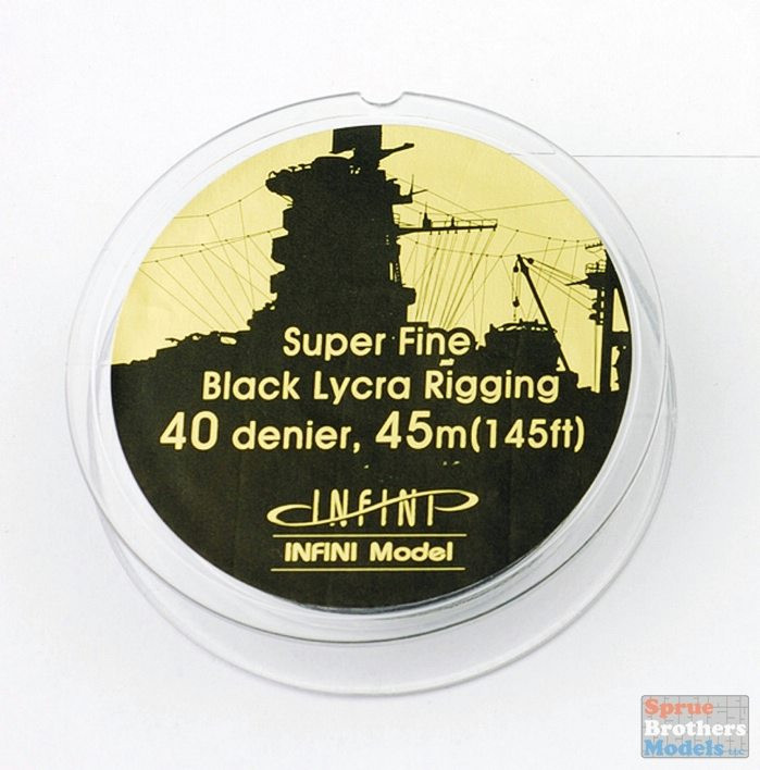 INFIR3200B 1:32 Infini Model Aero Black Rigging - Medium (0.135mm x 145 ...