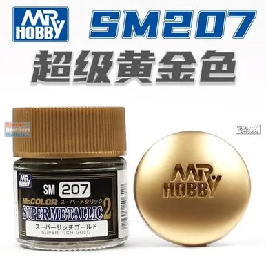 GUNSM207 Mr Hobby Mr Color Super Metallic 2 10ml - Super Rich Gold
