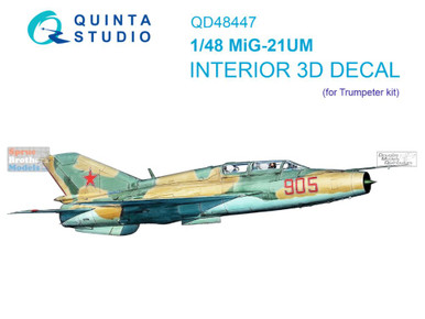 QTSQD48447 1:48 Quinta Studio Interior 3D Decal - MiG-21UM Fishbed