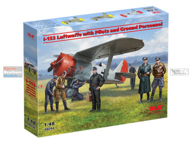 ICM48094 1:48 ICM I-153 Luftwaffe with Pilots & Ground Personnel