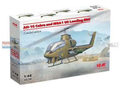【中古】「未使用品」ICM 1/48 海上自衛隊 ビーチクラフト JRB-4 プラモデル 48184 ICM48298 1:48 ICM AH-1G Cobra & M8A1 US Landing Mat - Sprue