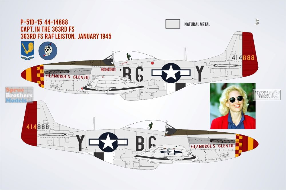 BMA48041 1:48 Bullseye Model Aviation Decalcomanie - P-51D P-51K Mustang Yoxford Ragazzi - Foto 6 di 6