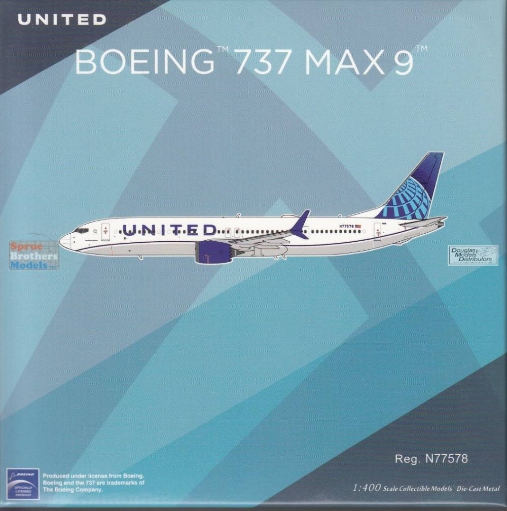 NGM89013 1:400 NG Modelo United Airlines B737 Max 9 Reg #N77578 - Imagen 1 de 3
