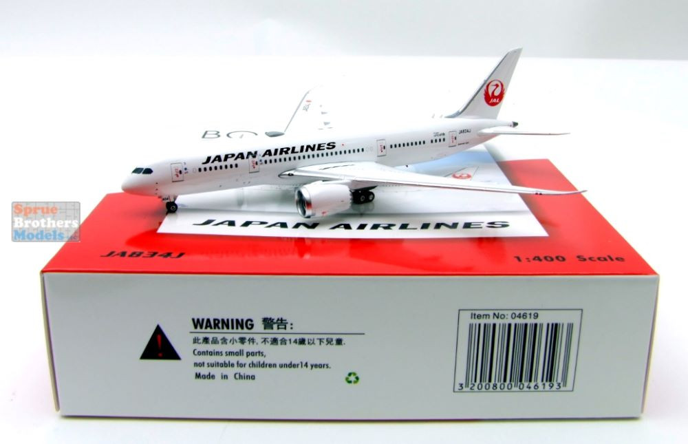 JAL 日本航空 787-8 JA834J ph 1:400 PHX04619 1:400 Phoenix Model Japan Airlines B787-8 Reg
