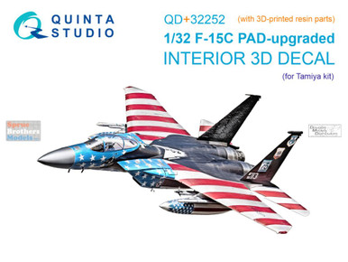 QTSQD32252R 1:32 Quinta Studio 3D Decal+Resin - F-15C Eagle PAD