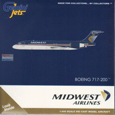 GEMGJ1488 1:400 Gemini Jets Midwest Airlines B717-200 Reg #N920ME