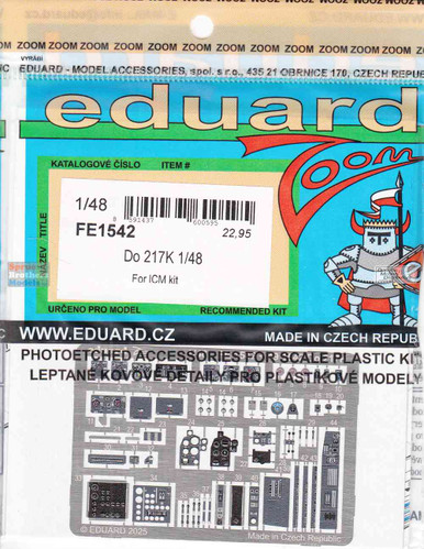 Eduard パーツセット EDUFE1542 1:48 Eduard Color Zoom PE - Do217K (ICM kit) - Sprue