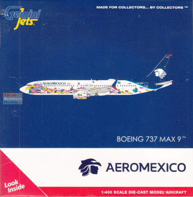 GEMGJ2316 1:400 Gemini Jets AeroMexico B737 Max 9 Reg #XA-GQS