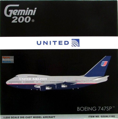 GEMG21160 1:200 Gemini Jets United Airlines 747SP Reg #N145UA (pre
