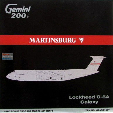 GEMG21427 1:200 Gemini Jets C-5A Galaxy #68-0222 'Martinsburg