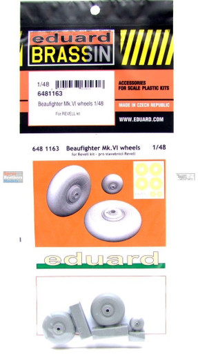 EDU6481163 1:48 Eduard Brassin - Beaufighter Mk.VI Wheels (REV kit