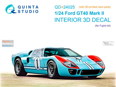 QTSQD24025R 1:24 Quinta Studio 3D Decal - Ford GT40 Mark II +