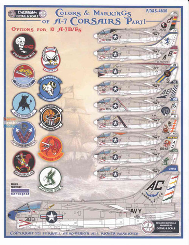 FURDS4836 1:48 Furball Aero Design A-7B A-7E Corsair II 'Colors