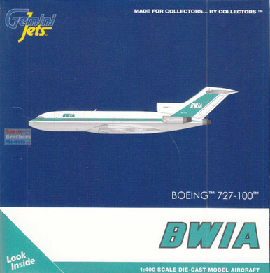 GEMGJ2376 1:400 Gemini JetsBWIA B727-100 Reg #9Y-TCO (pre-painted