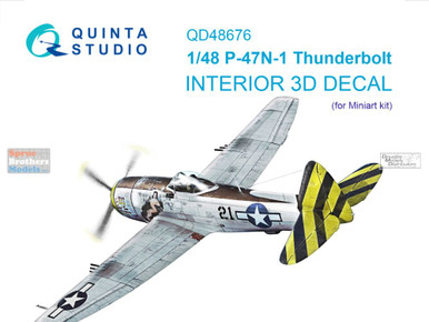 QTSQD48676 1:48 Quinta Studio 3D Decal - P-47N-1 Thunderbolt (MIA