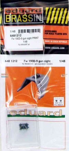 EDU6481212 1:48 Eduard Brassin - Fw190D-9 Gun Sight (MIA kit