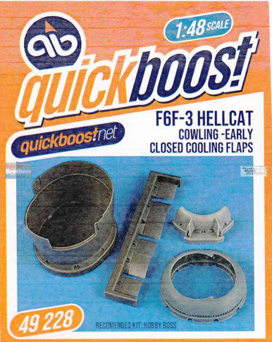 QBT49228 1:48 Quickboost F6F-3 Hellcat Cowling Late Closed Cooling