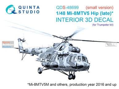 QTSQDS48699 1:48 Quinta Studio 3D Decal - Mi-8MTV5 Hip Late (TRP