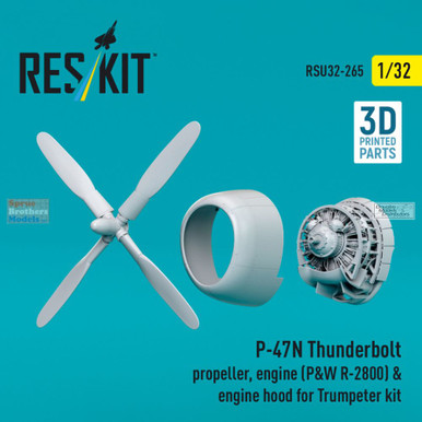 RESRSU320265U 1:32 ResKit P-47N Thunderbolt Propellers, Engine