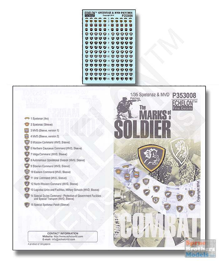 ECH353008 1:35 Echelon The Marks of a Soldier - Spetsnaz & MVD Patches - Picture 2 of 2