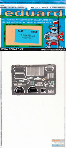 Eduard パーツセット EDU49639 1:48 Eduard Color PE - Spitfire Mk IXc Detail Set (EDU
