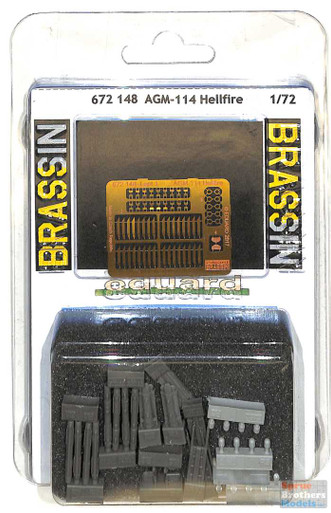 EDU672148 1:72 Eduard Brassin AGM-114 Hellfire Missile Set - Sprue