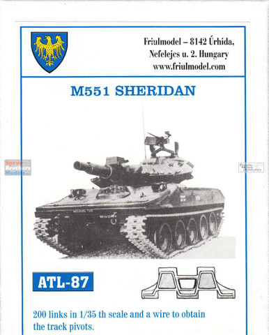 FRUATL087 1:35 Friulmodel Track Link Set - M551 Sheridan