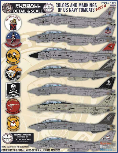 FURDS4809 1:48 Furball Aero Design F-14A F-14B Tomcat 'Colors and