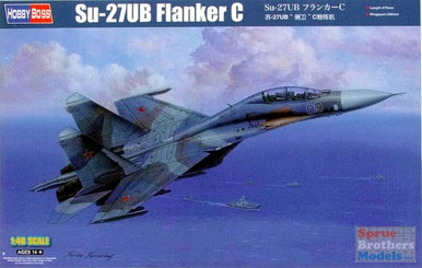 HBS81713 1:48 Hobby Boss Su-27UB Flanker C - Sprue Brothers Models LLC