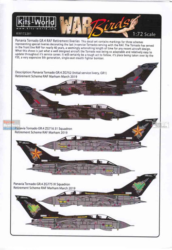 Euro Decals Panavia Tornado GR.4/4A Stencils – 1:72 Scale, Water Slide Decals ED72-118