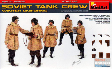 MIA35244 1:35 MiniArt Soviet Tank Crew Winter Uniforms Figure Set