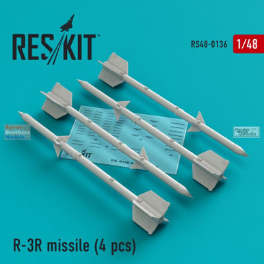 reskit rs480085 rafael python 5 missile (4 pcs)... RESRS480136 1:48 ResKit R-3R Missile Set - Sprue Brothers Models LLC