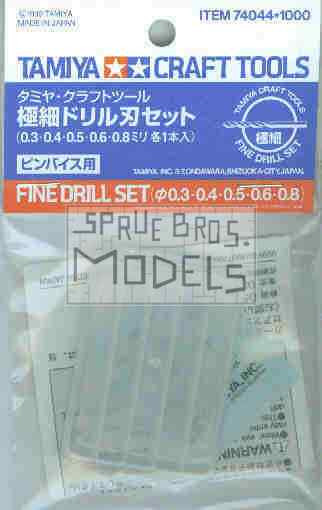 TAM74044 Tamiya Fine Drill Set #74044 - Sprue Brothers Models LLC