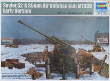 Trumpeter 00234 – Canon Antiaérien Soviétique 52-K 85 Mm – Échelle 1/35 – 250+ Pièces – Pneus Caoutchouc – Long. 203 Mm – Maquette Militaire