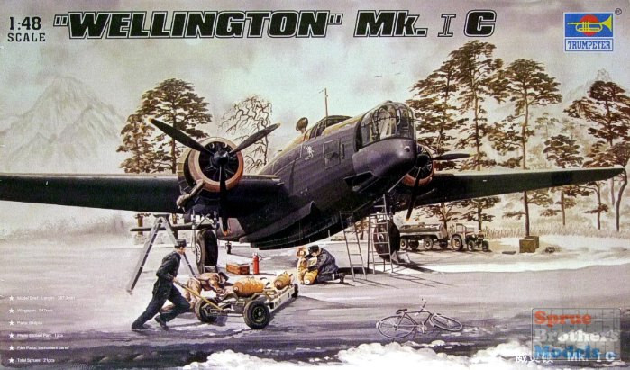 TRUMPETER ウェリントン 02808 WELLINGTON TRP02808 1:48 Trumpeter Vickers Wellington Mk 1C British