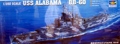 TRP05307 1:350 Trumpeter USS Alabama BB-60 Battleship #5307