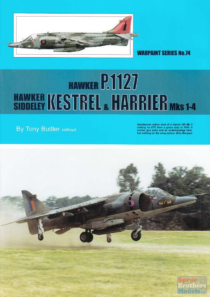 WPT074 Warpaint Books - Hawker P.1127, Hawker Siddeley Kestrel & Harrier Mks 1-4 - Picture 1 of 1