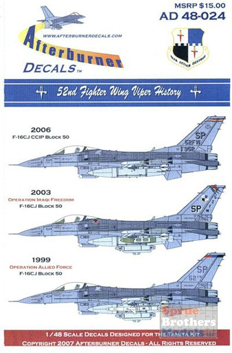 1/48 MicroScale Decals F-16A Falcon 50 TFW 388 TFW 48-231