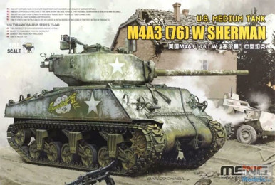 MNGTS043 1:35 Meng M4A3(76)W Sherman US Medium Tank - Sprue