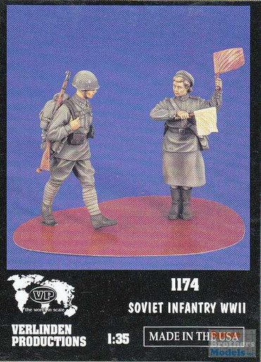 VER1174 1:35 Verlinden Figure Set - Soviet Infantry WW2 (2 figures