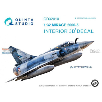 QTSQD32010 1:32 Quinta Studio Interior 3D Decal - Mirage 2000-5